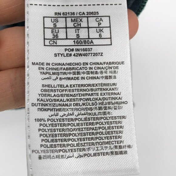 NWT Marciano paisley patterned green blue ombre long sleeve button neck top S - Picture 15 of 16